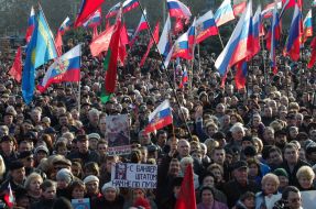 Mass meeting in Sevastopol