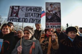 Mass meeting in Sevastopol