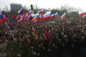 Mass meeting in Sevastopol