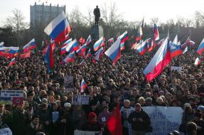 Mass meeting in Sevastopol