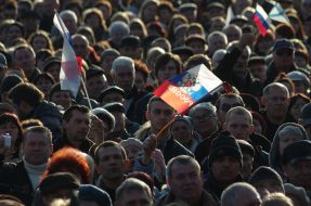 Mass meeting in Sevastopol