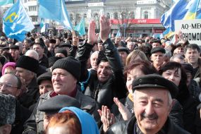 Participants of the mass meeting