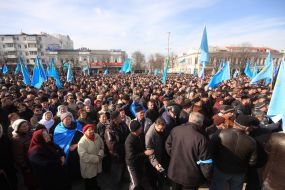 Participants of the mass meeting
