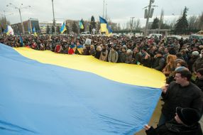 Participants of the mass meeting