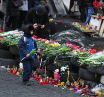 Flowers in the center of Kiev