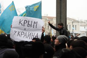 A meeting of the Crimean Tatars