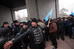 A meeting of the Crimean Tatars