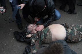 Victim during the meeting