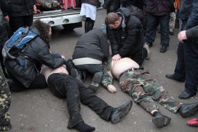 Victim during the meeting