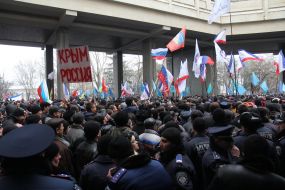 A meeting of the Crimean Tatars