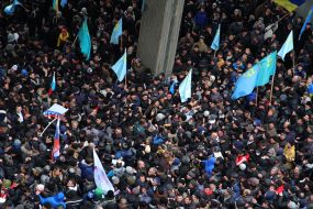 A meeting of the Crimean Tatars