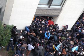 A meeting of the Crimean Tatars