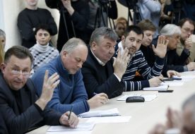 Participants of the Allukrainian conference of Euromaydans