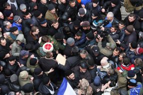 A meeting of the Crimean Tatars