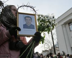 Portrait of the lost participant of Maydan