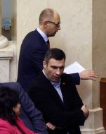 Arseniy Yatsenyuk and Vitaliy Klichko