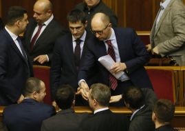 Arseniy Yatsenyuk and Vitaliy Yarema