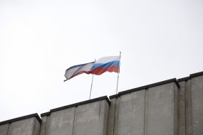 Flags Crimea and Russia