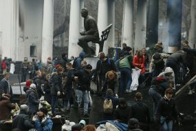 Прибирання на вулиці Грушевського