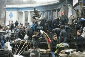 Прибирання на вулиці Грушевського