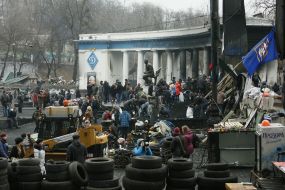 Прибирання на вулиці Грушевського