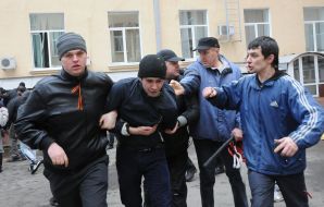 Столкновения во время штурма Харьковской облгосадминистрации