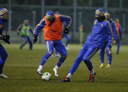 Open training of national football team
