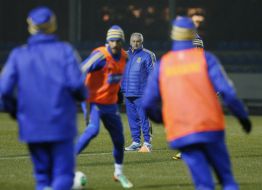 Open training of national football team