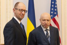Arseniy Yatsenyuk and Aleksandr Turchinov
