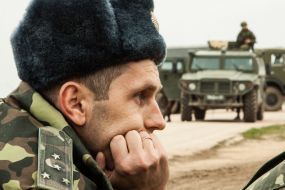 Ukrainian oficer at Belbek airdrom