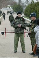 Ukrainian oficer at Belbek airdrom