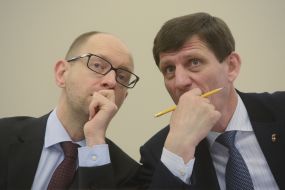 Arseniy Yatsenyuk and Aleksandr Sych