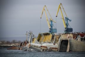 Flooded ship Ochakov