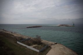 Flooded ship Ochakov