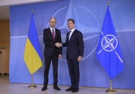 Арсеній Яценюк та Андерс Фог Расмуссен