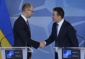 Арсеній Яценюк та Андерс Фог Расмуссен