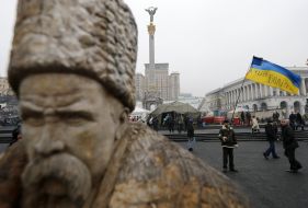 Wooden sculpture of Taras Shevchenko 