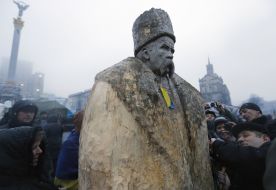 Wooden sculpture of Taras Shevchenko
