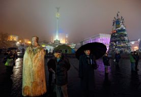 Wooden sculpture of Taras Shevchenko