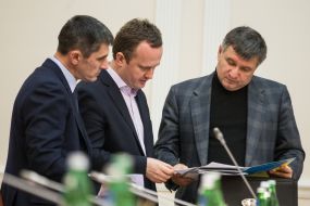 Vitaly Yarema, Ostap Semerak and Arsen Avakov