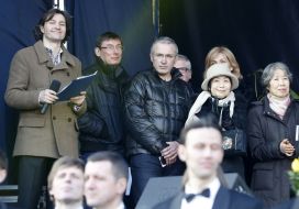 Yevgeniy Nishchuk, Yuriy Lutsenko and Mikhail Khodorkovsky