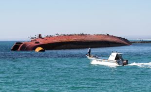 Flooded ship Ochakov