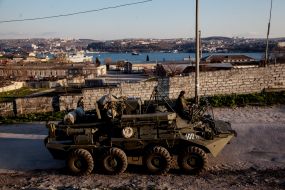 Russian Armoured personnel carrier in Sevastopol