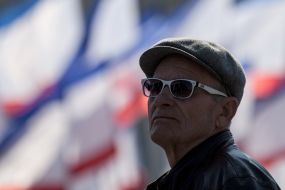 Participant of the rally