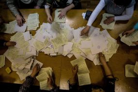 Counting of voices at the referendum