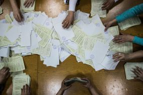 Counting of voices at the referendum