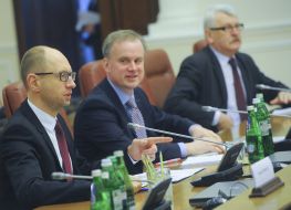 Арсений Яценюк во время встречи