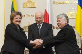 Лорета Граужинене, Александр Турчинов и Богдан Борусевич