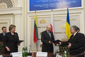 Лорета Граужинене, Александр Турчинов и Богдан Борусевич