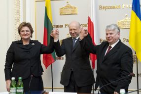 Лорета Граужинене, Александр Турчинов и Богдан Борусевич